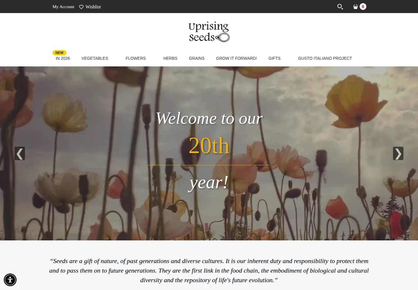 Screenshot of uprisingorganics.com