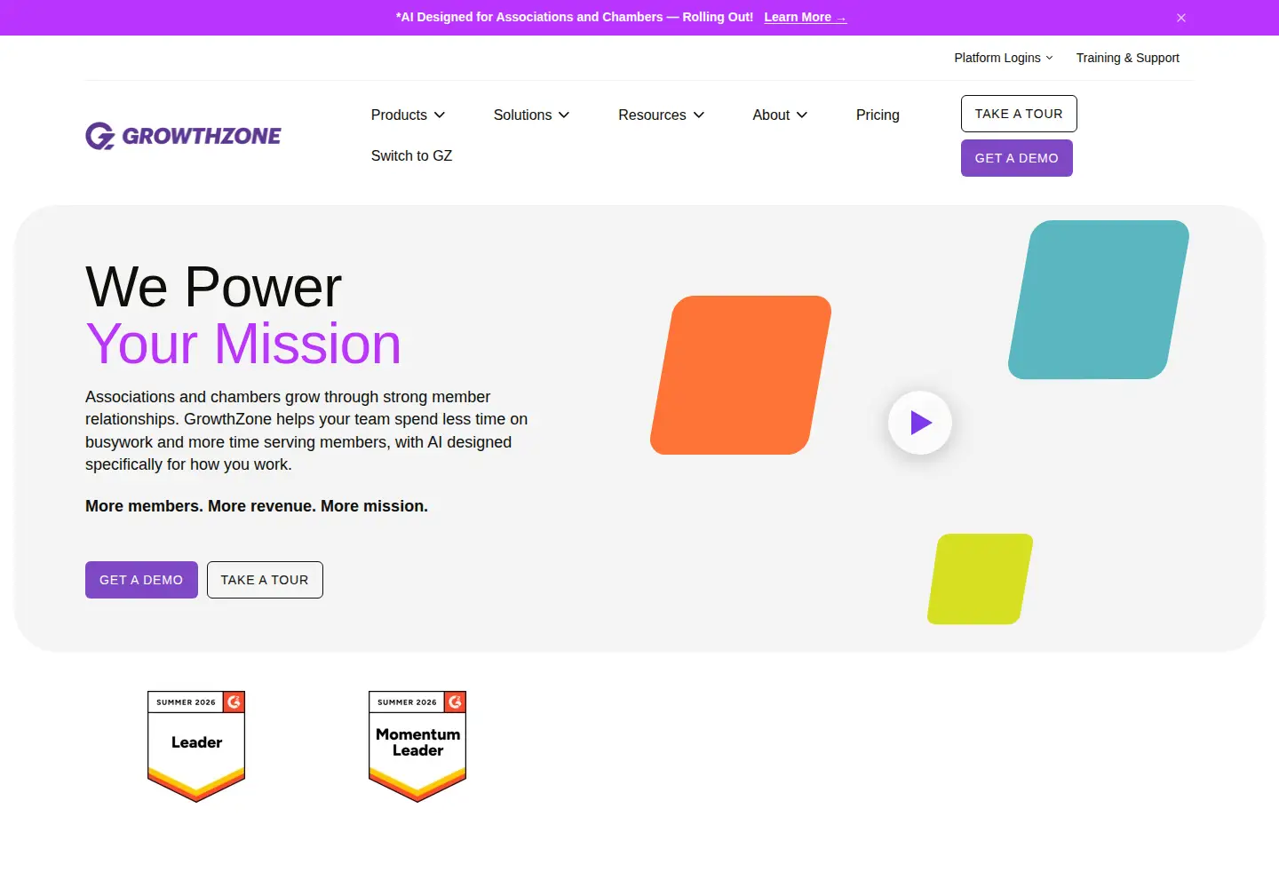 Screenshot of growthzone.com