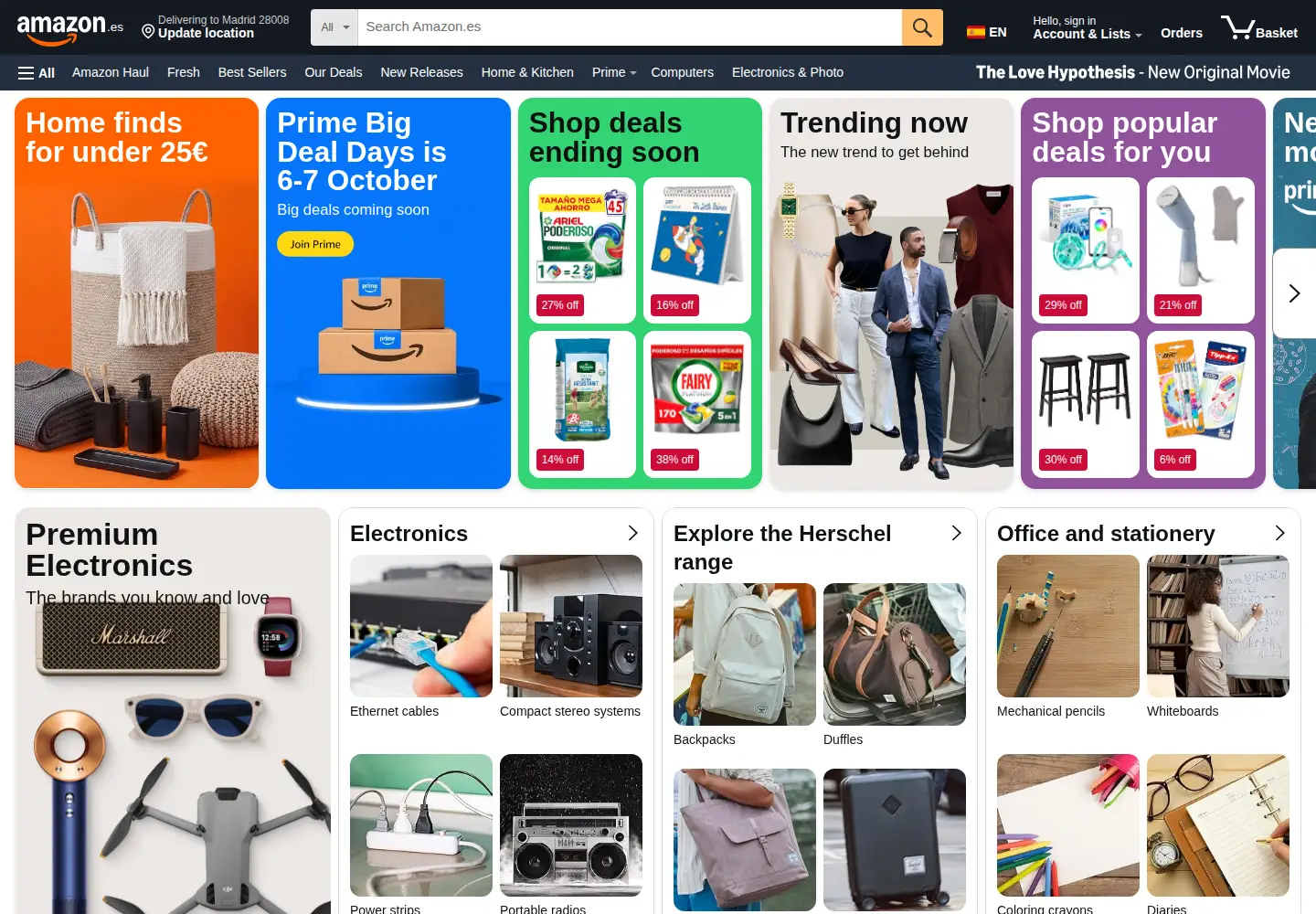 Screenshot of amazon.es