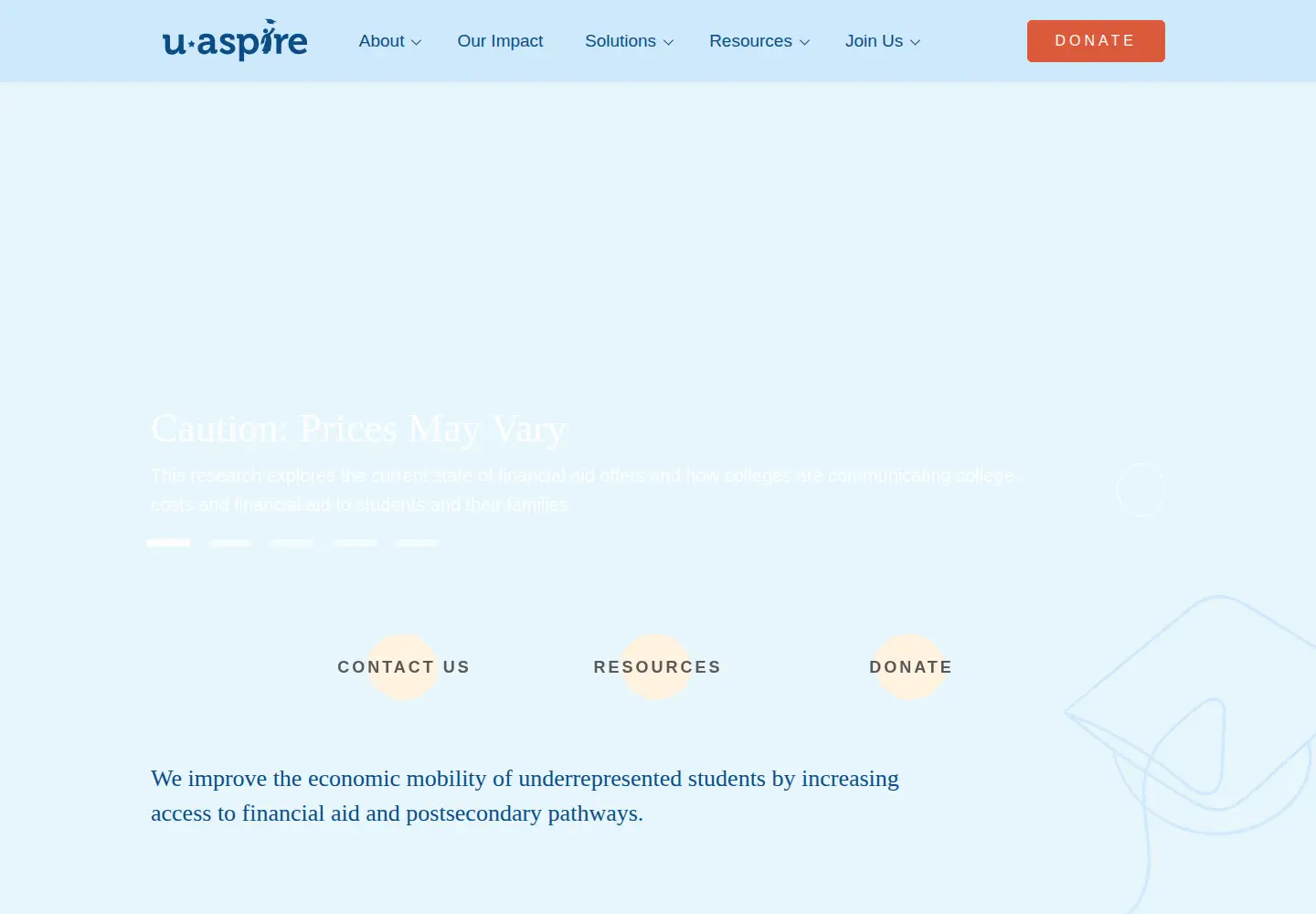 Screenshot of uaspire.org