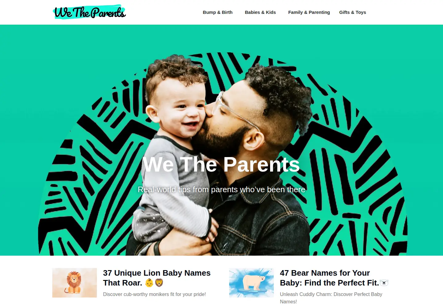 Captured homepage of wetheparents.org in the current scan