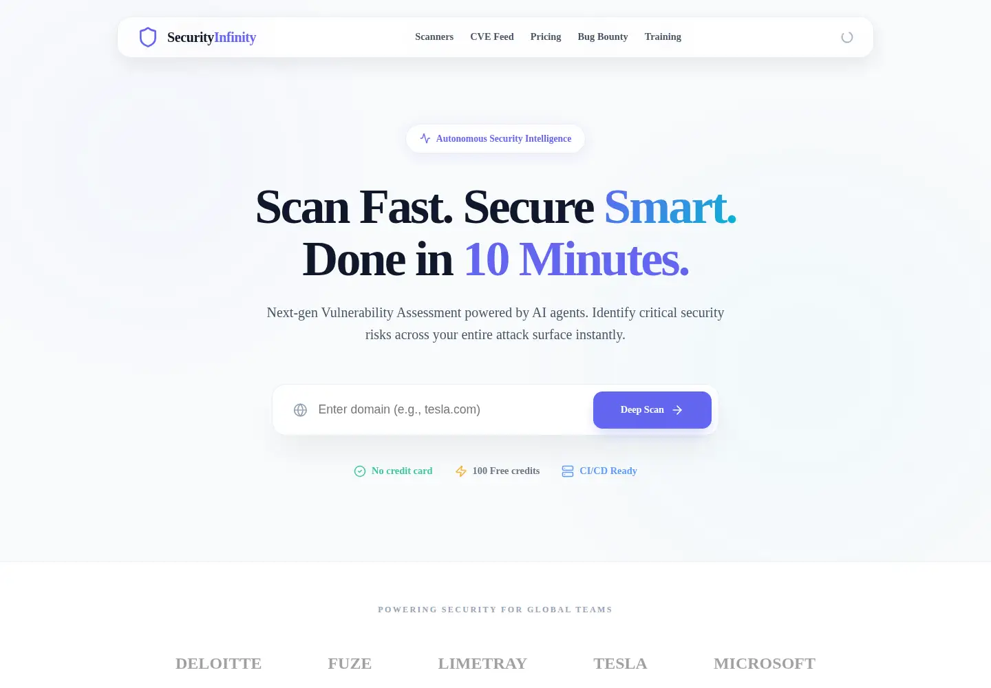 Screenshot of securityinfinity.com