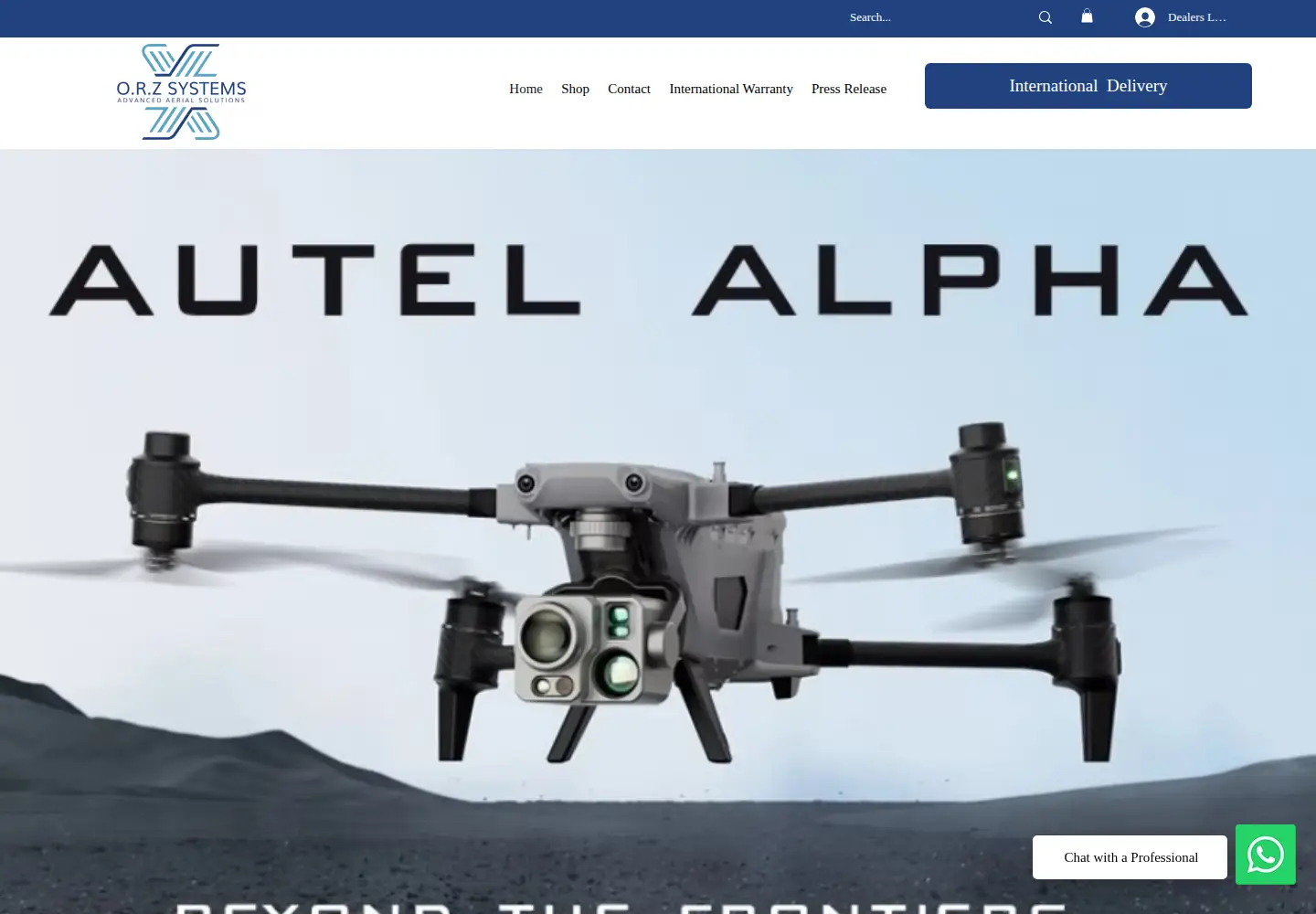 Captured homepage of orzsystems.com in the current scan