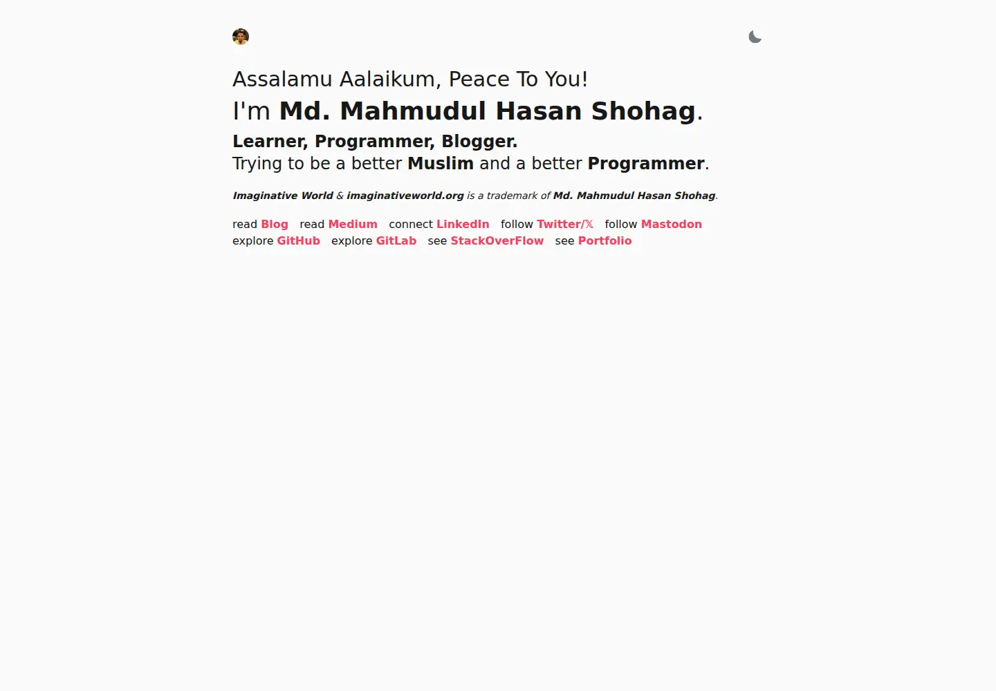 Screenshot of imaginativeworld.org