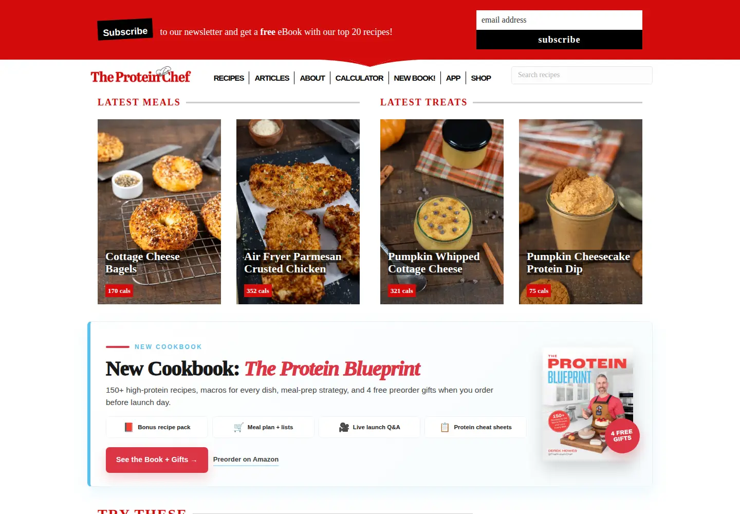 Screenshot of theproteinchef.co