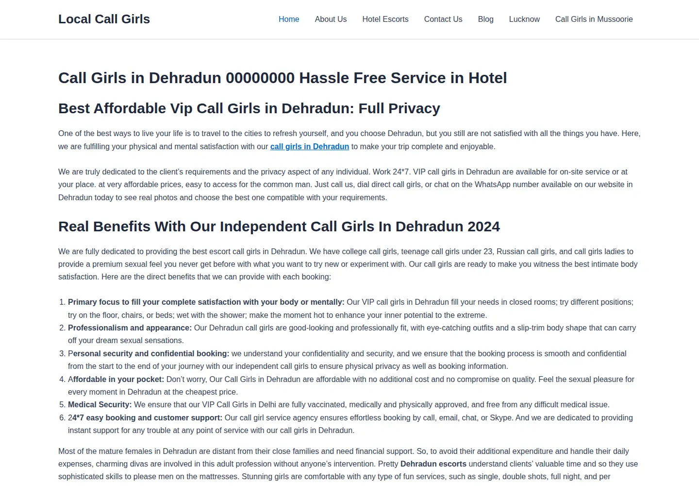 Screenshot of localcallgirls.in