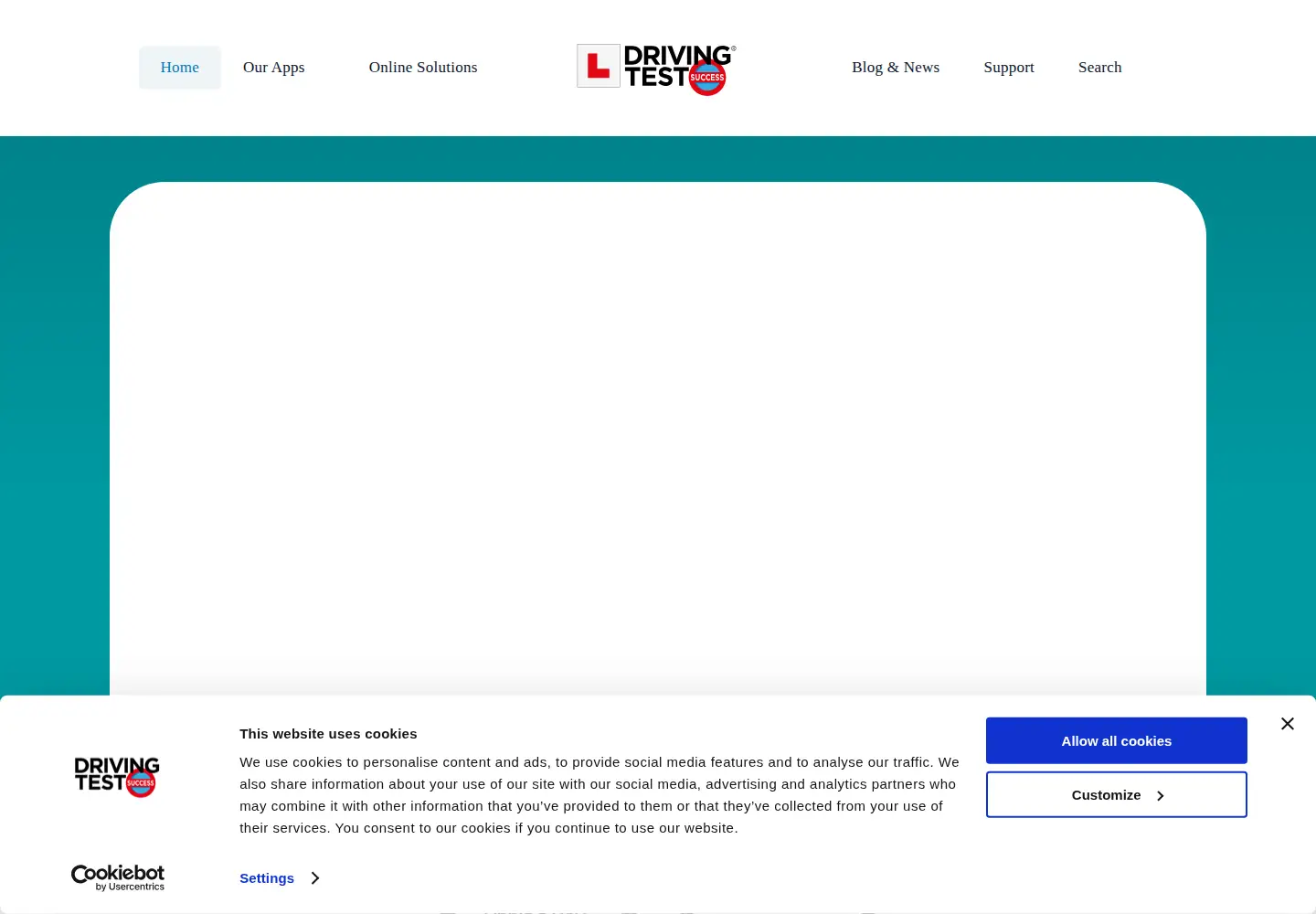 Captured homepage of drivingtestsuccess.com in the current scan