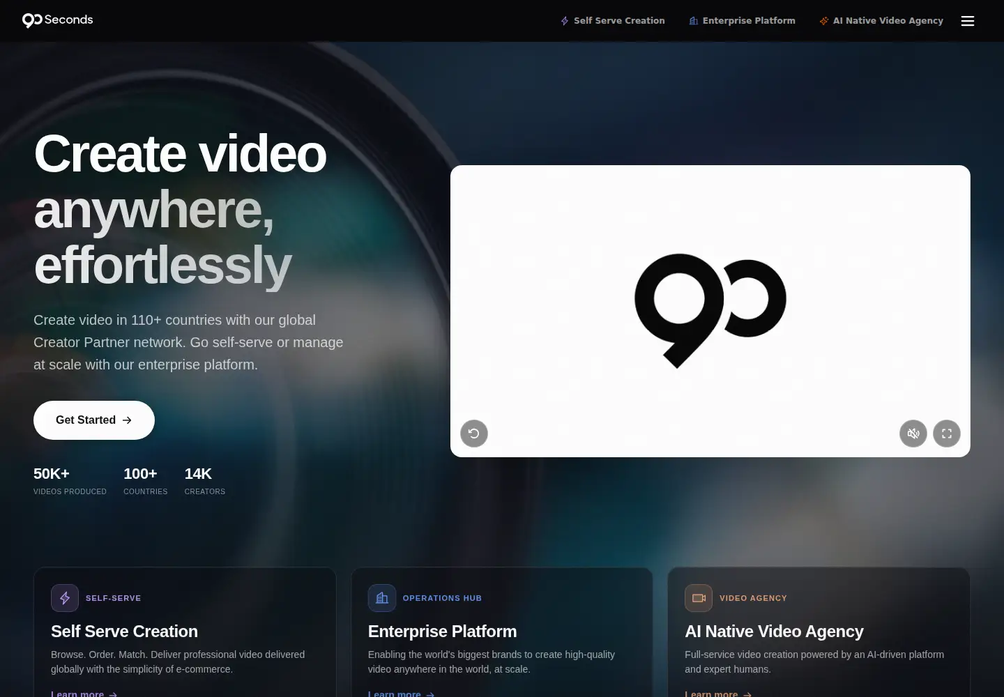 Screenshot of 90seconds.com