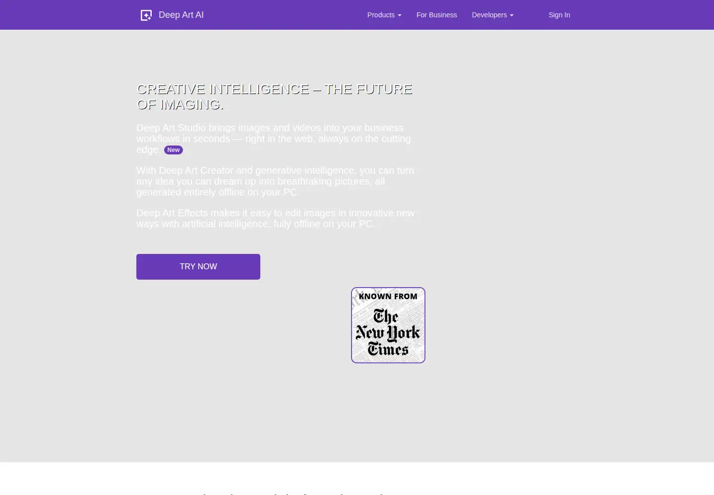 Screenshot of deeparteffects.com