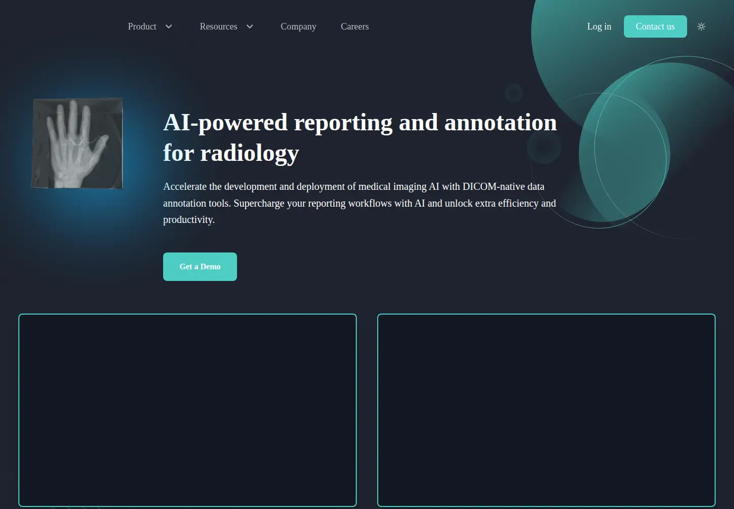 Captured homepage of md.ai in the current scan