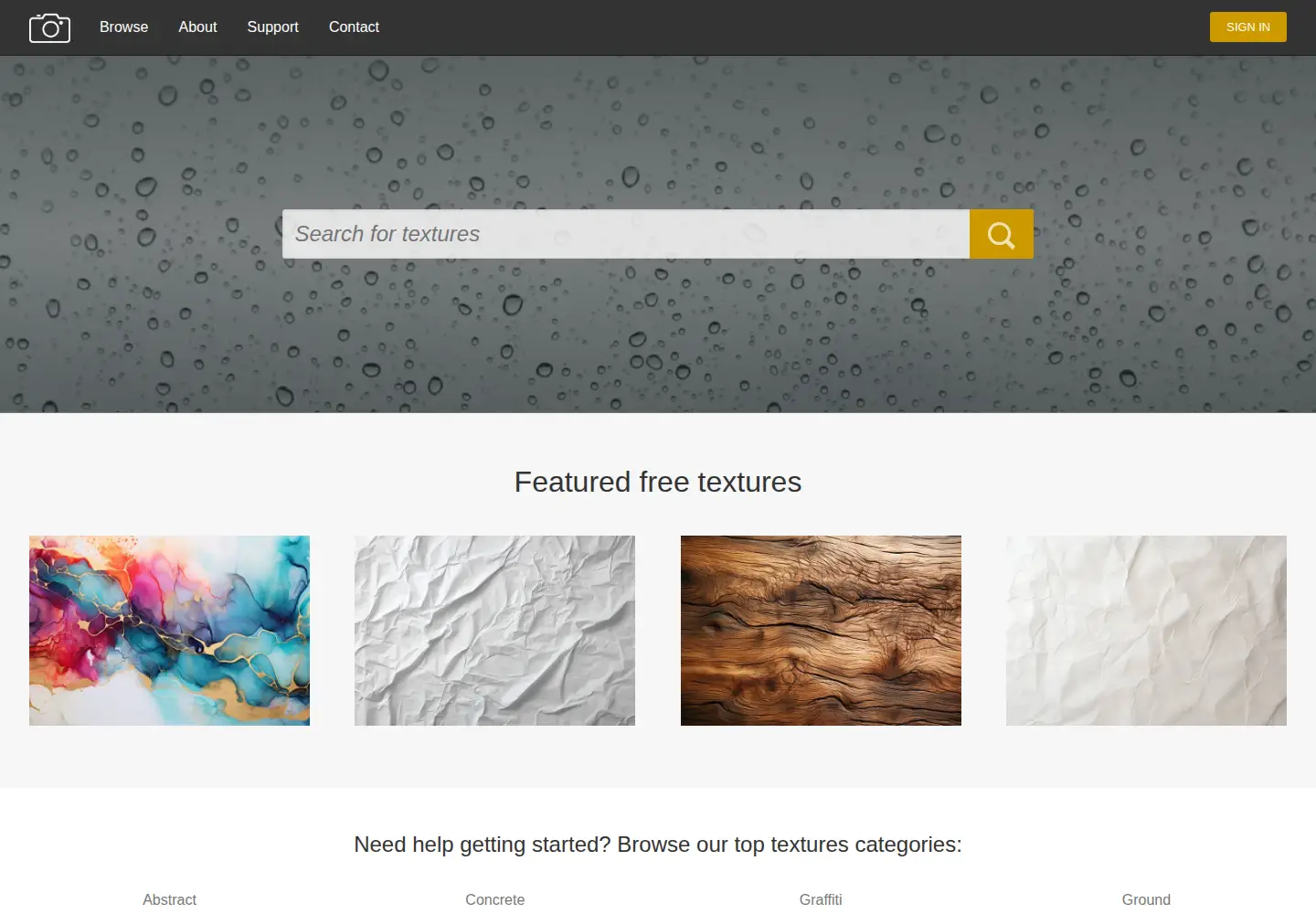 Screenshot of freestocktextures.com