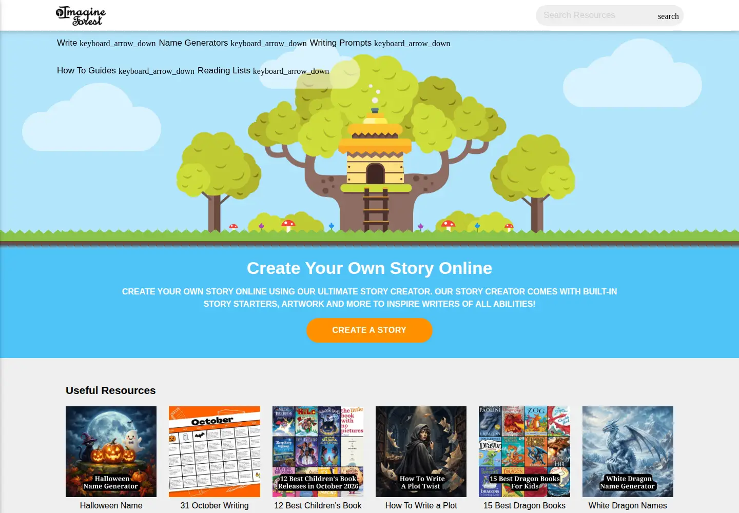 Captured homepage of imagineforest.com in the current scan