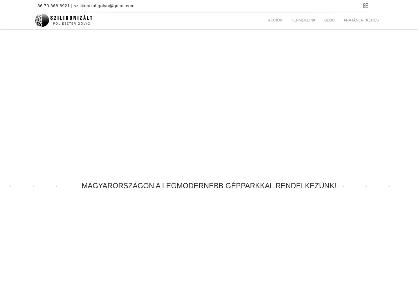 Screenshot of szilikonizaltpoliesztergolyo.hu