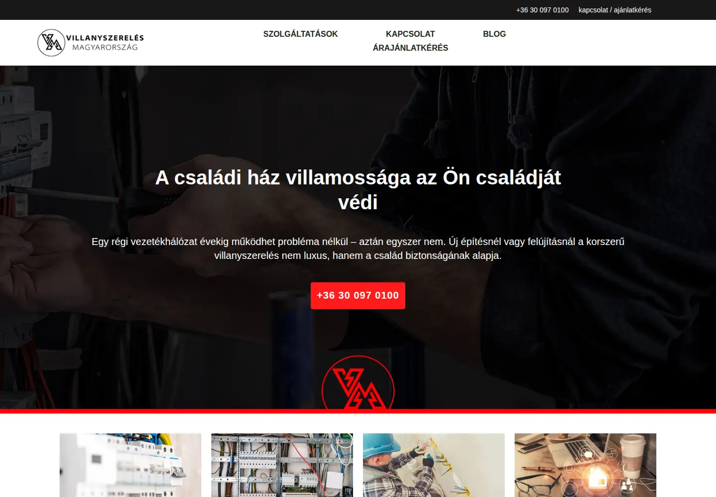 Screenshot of villanyszerelesmagyarorszag.hu