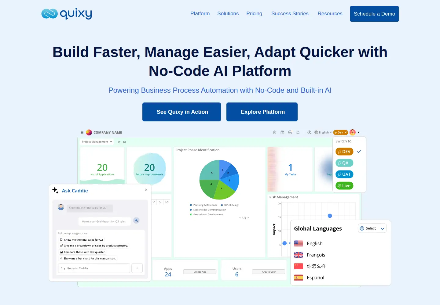 Screenshot of quixy.com