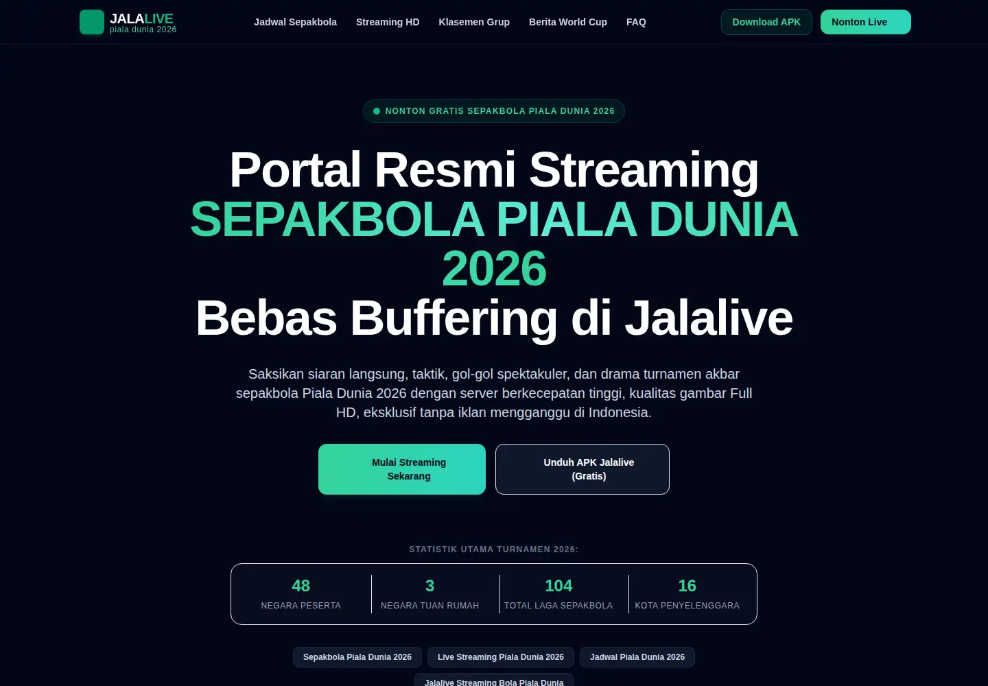 Screenshot of streampialadunia.net