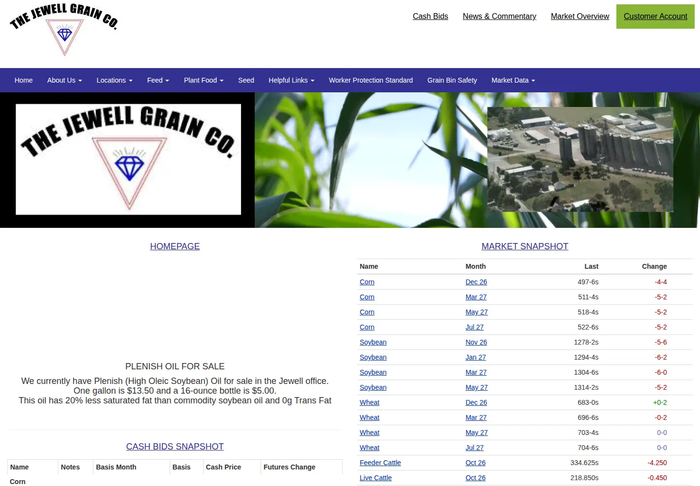 Screenshot of jewellgrain.com
