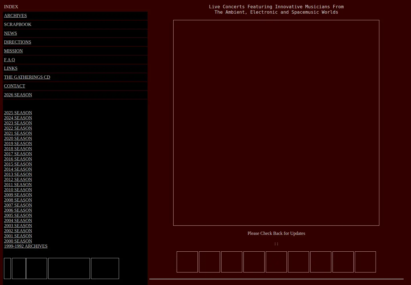 Screenshot of thegatherings.org