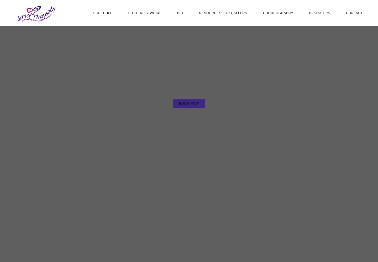 Captured homepage of dancerhapsody.com in the current scan