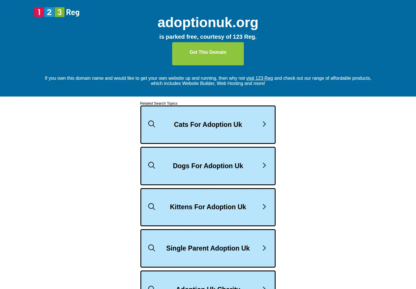 Screenshot of adoptionuk.org