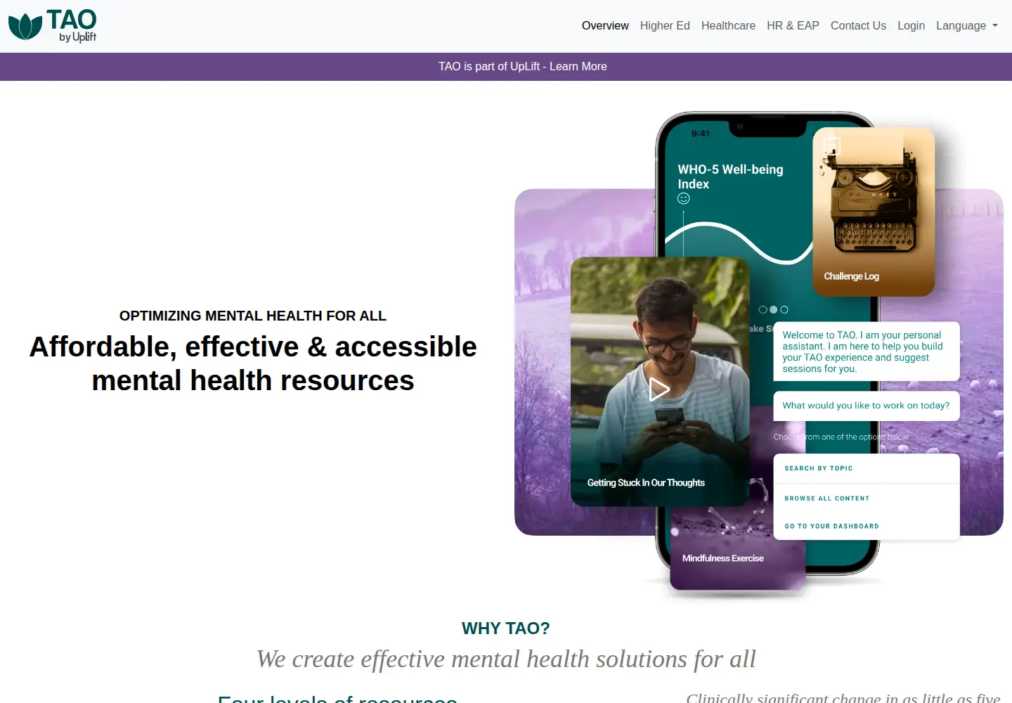Screenshot of taoconnect.org