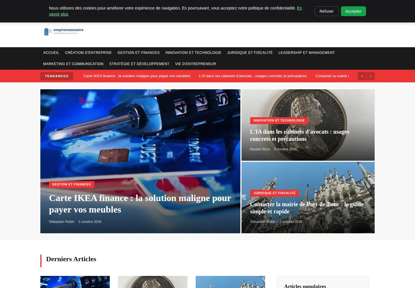 Screenshot of empirenewswire.com