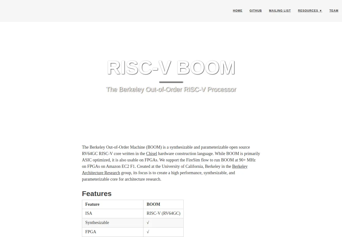 Screenshot of boom-core.org