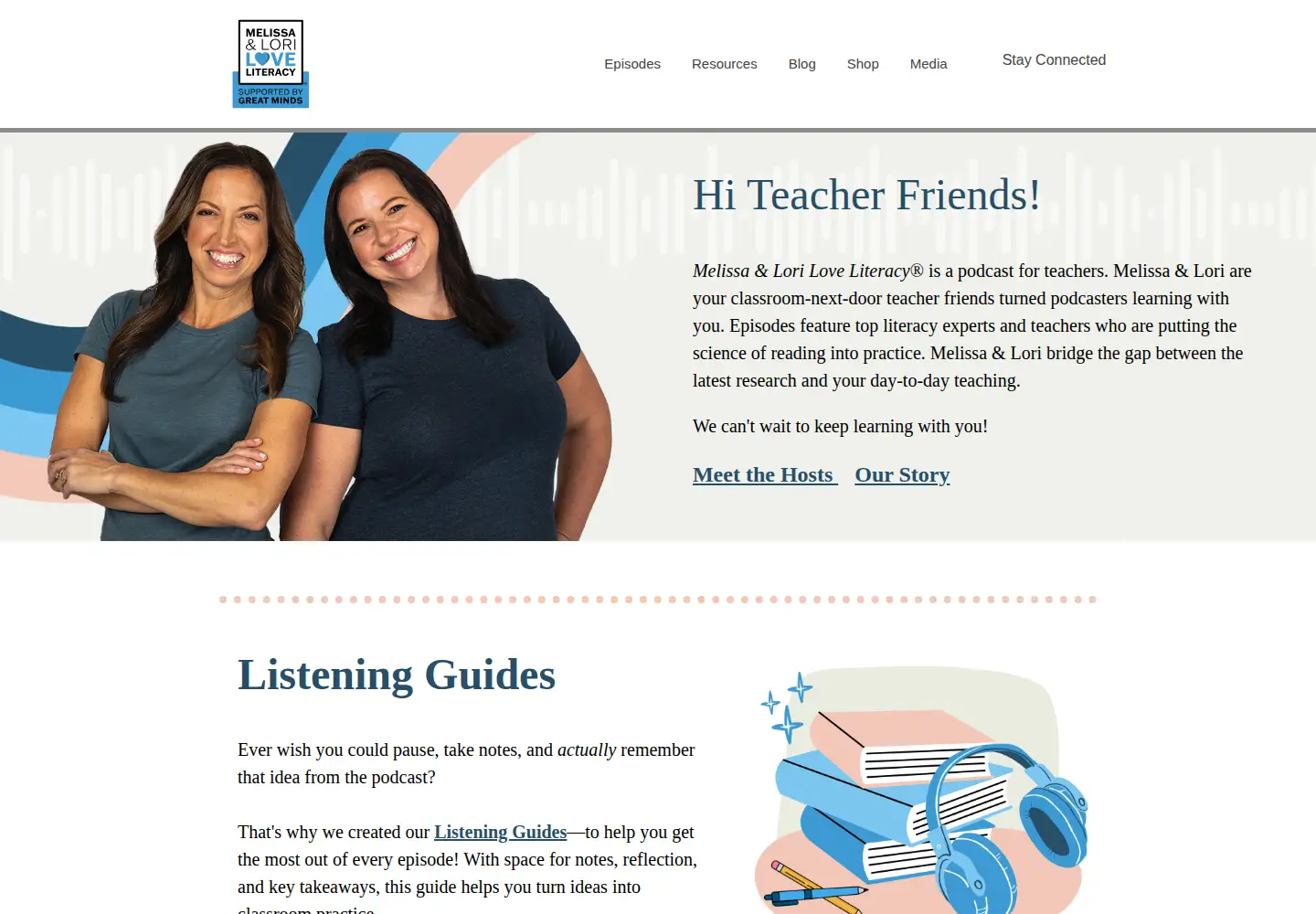 Captured homepage of literacypodcast.com in the current scan
