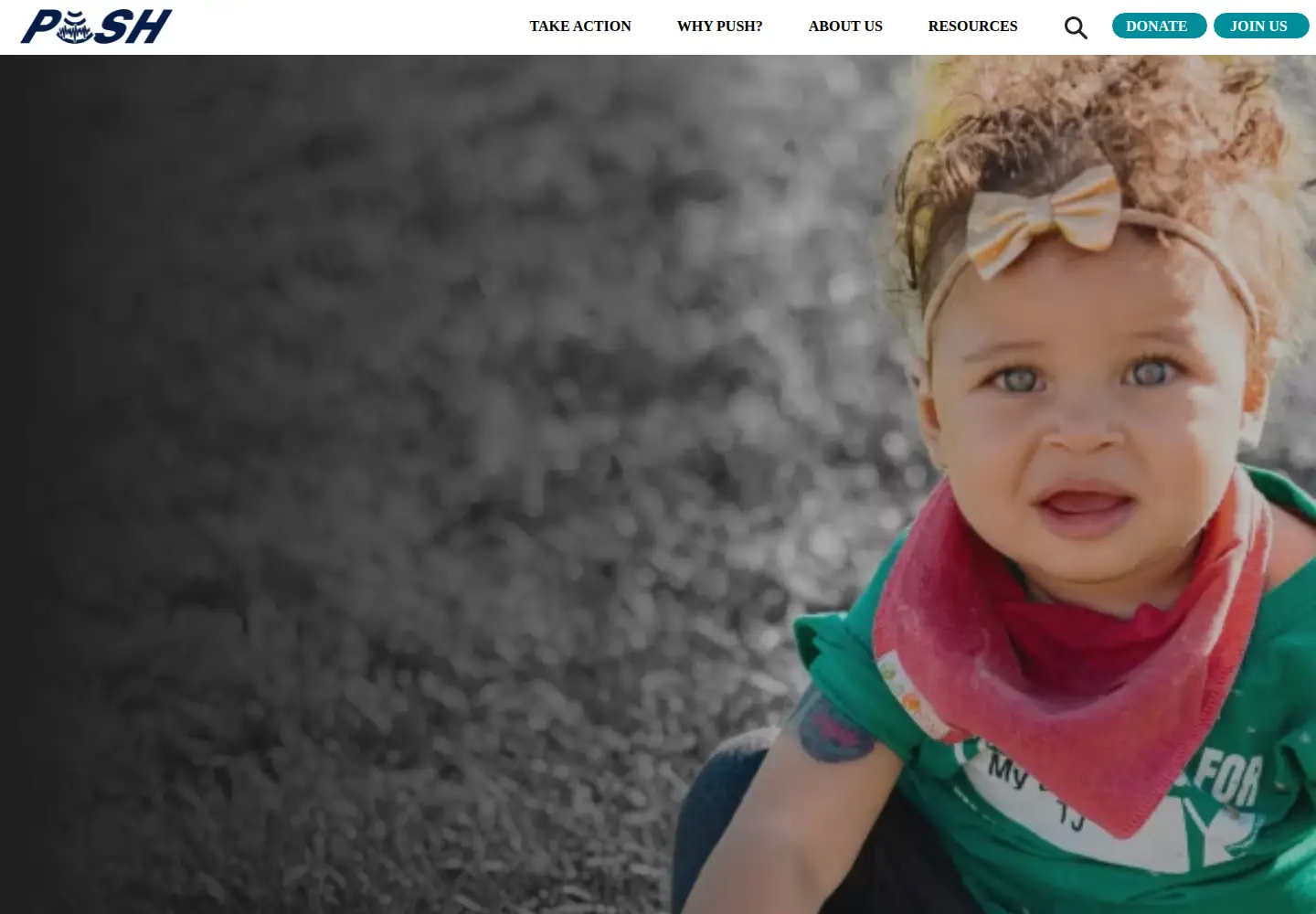 Screenshot of pushpregnancy.org
