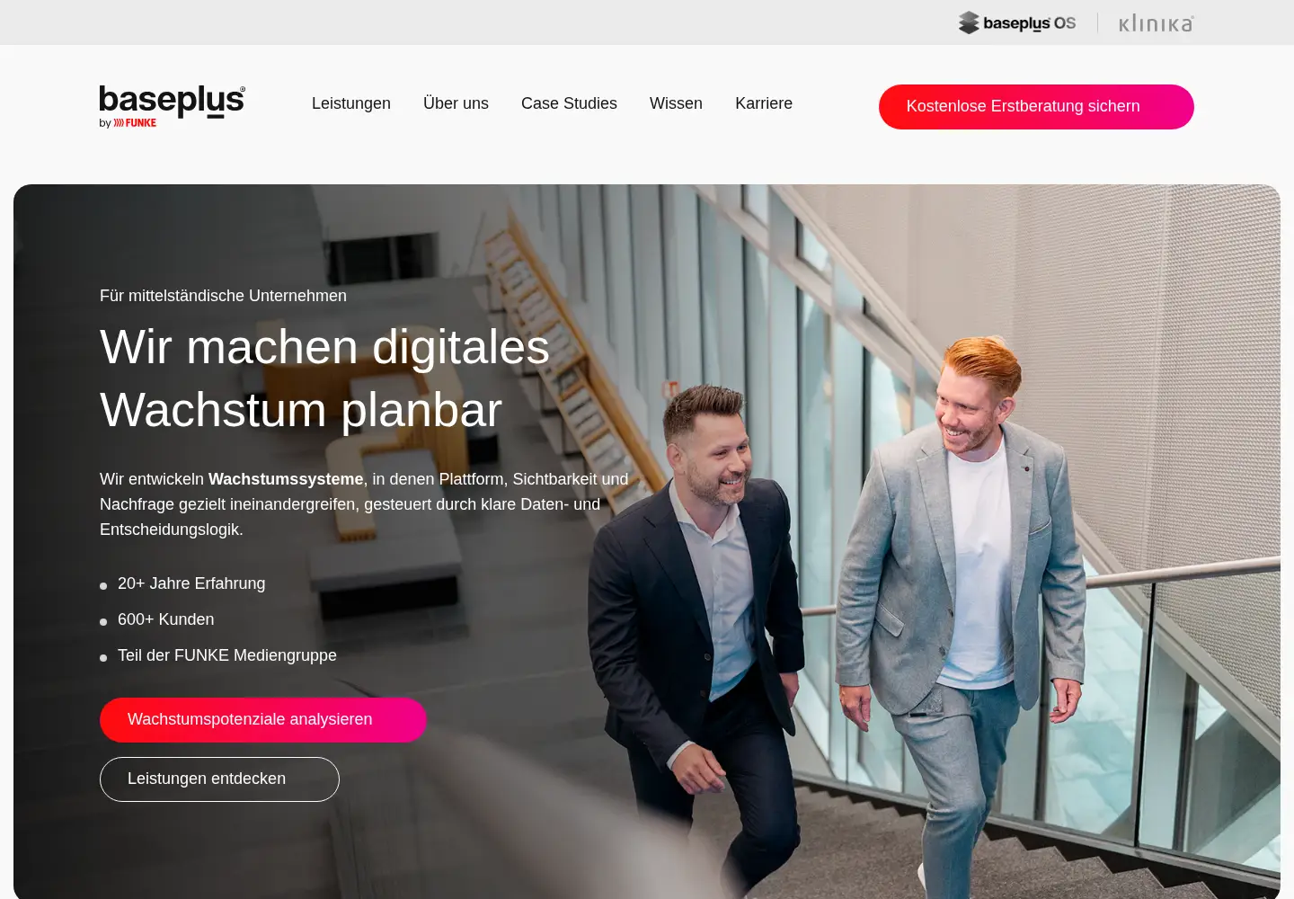 Captured homepage of baseplus.de in the current scan