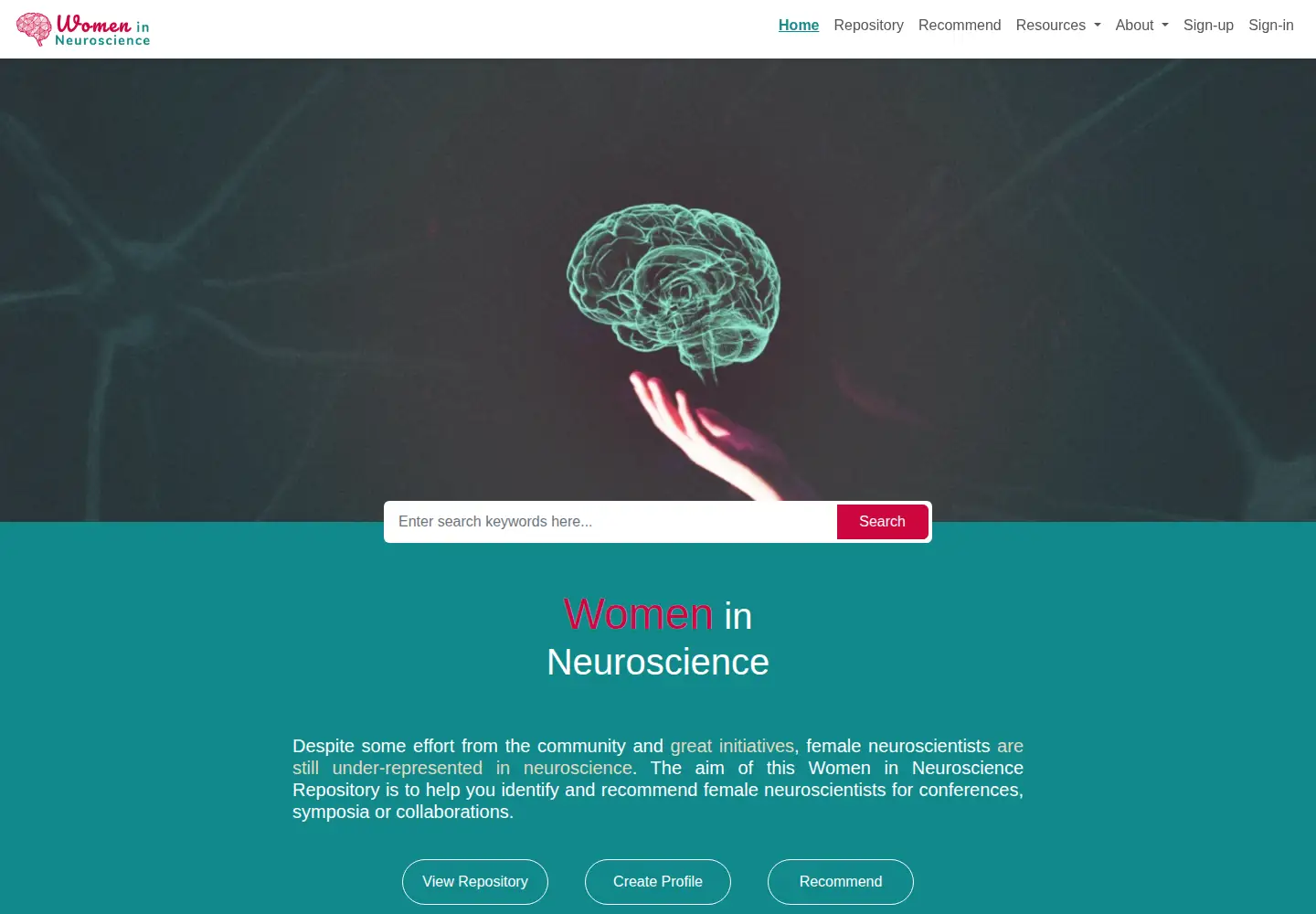 Captured homepage of winrepo.org in the current scan