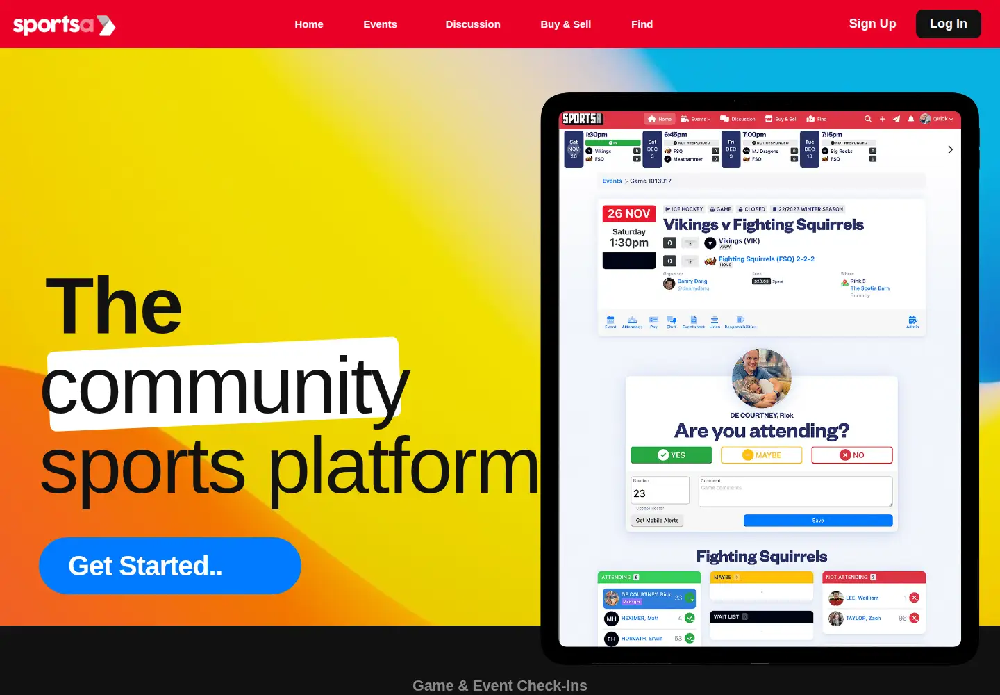 Screenshot of sportsa.com