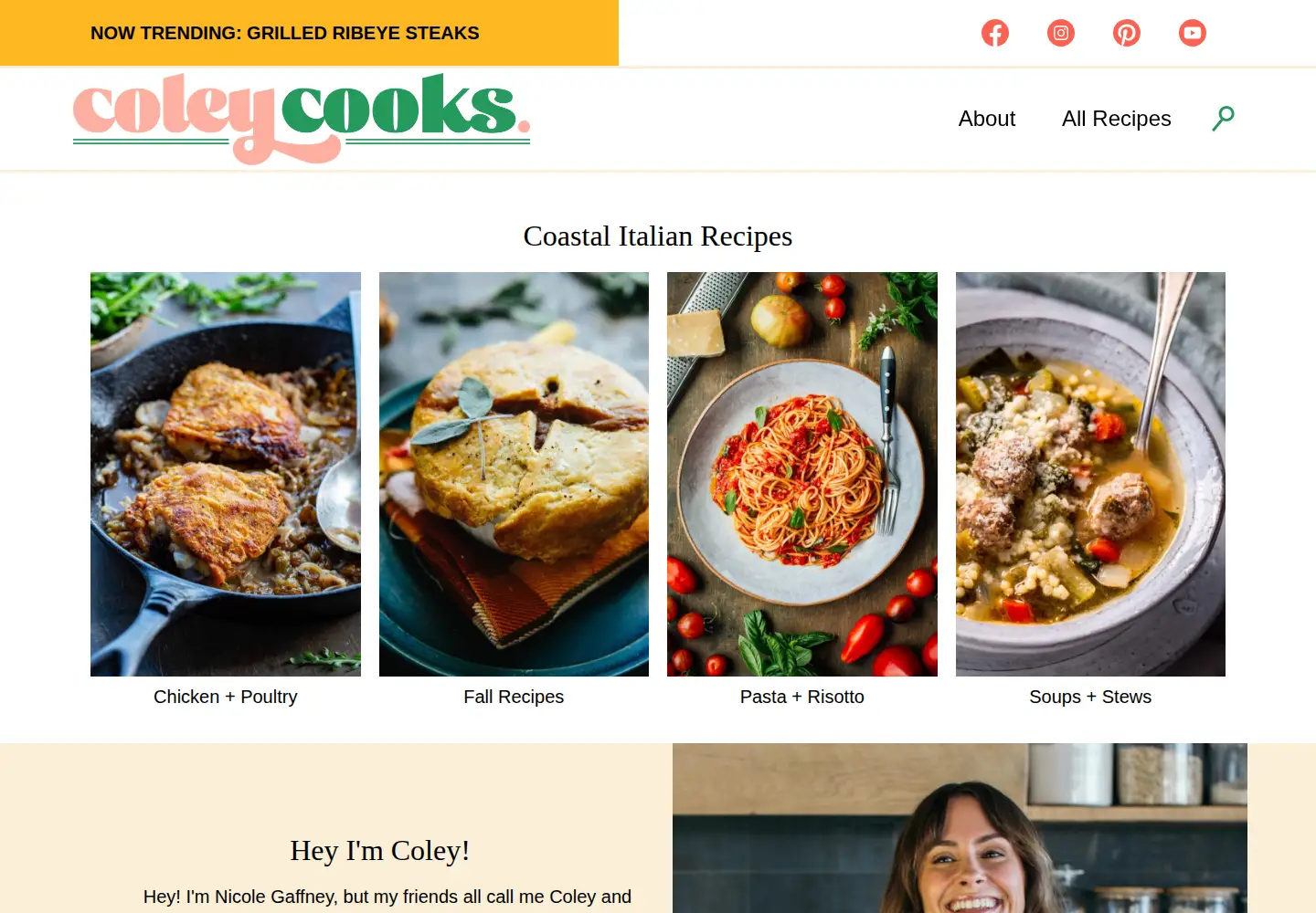 Screenshot of coleycooks.com