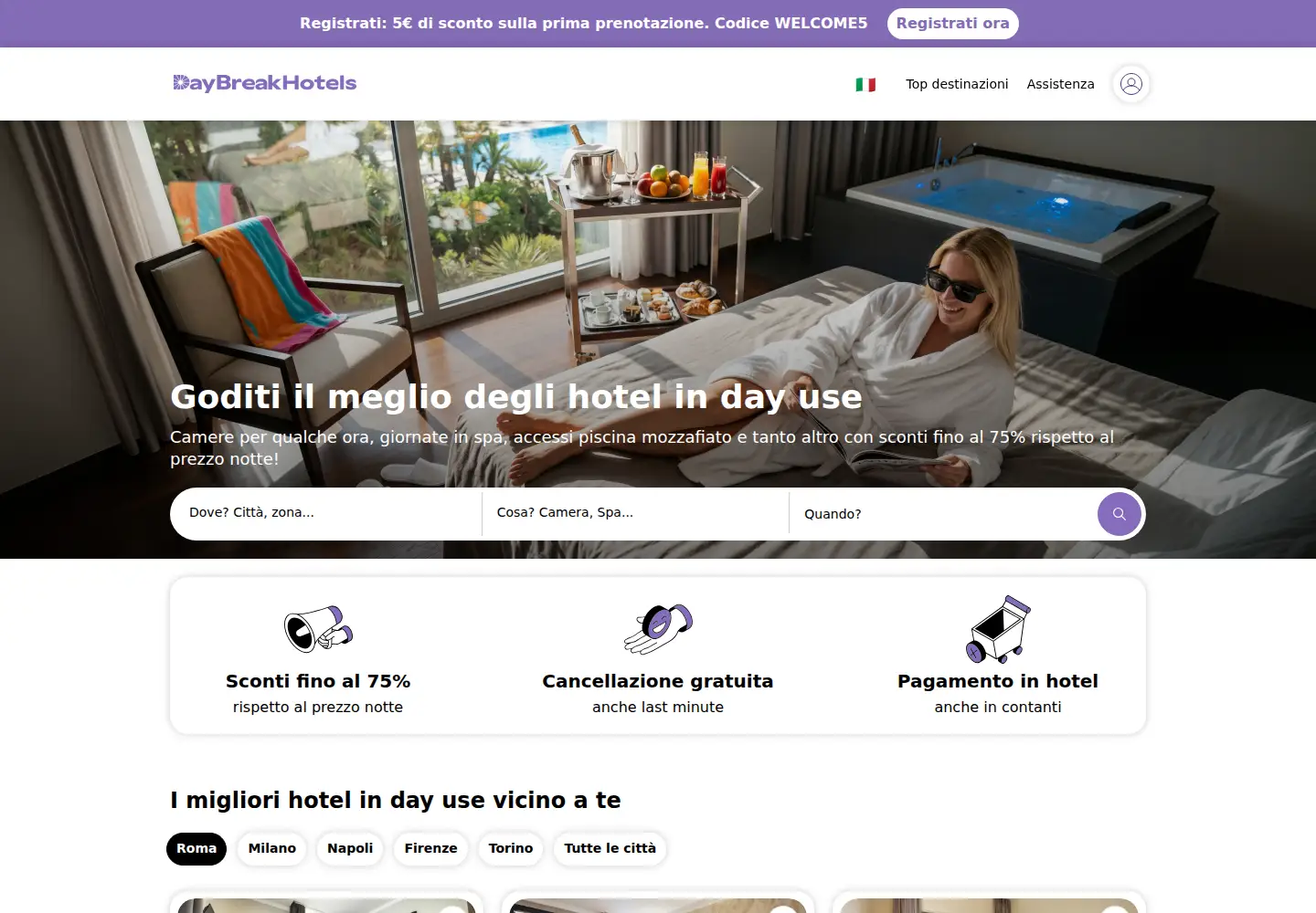 Screenshot of daybreakhotels.com