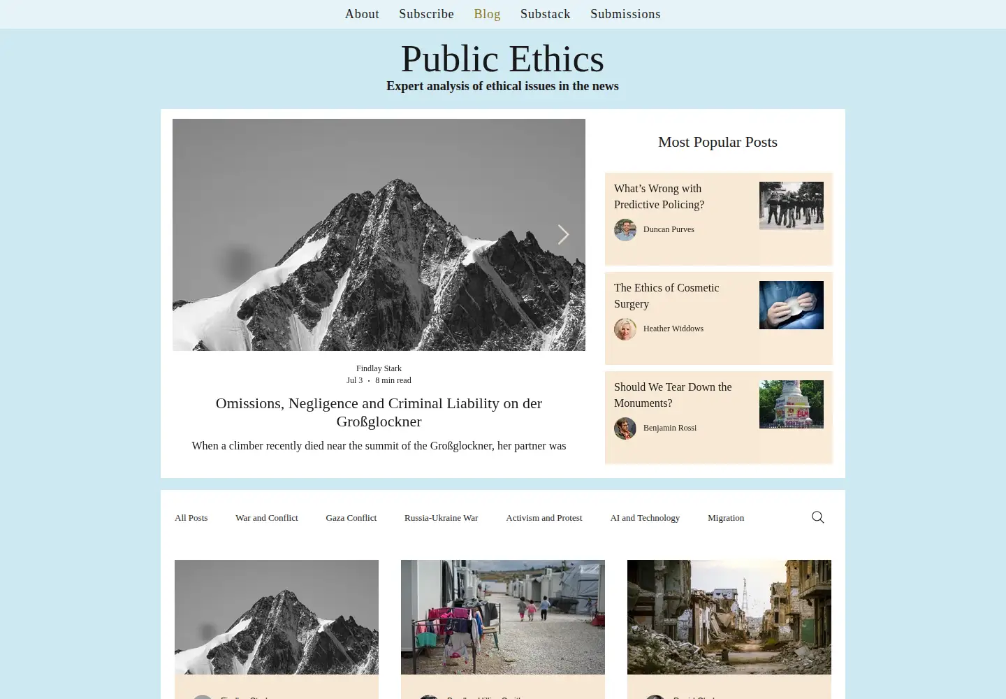 Screenshot of publicethics.org