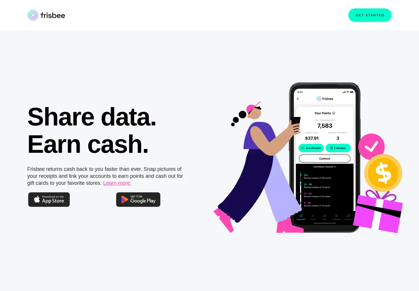 Captured homepage of frisbeerewards.com in the current scan