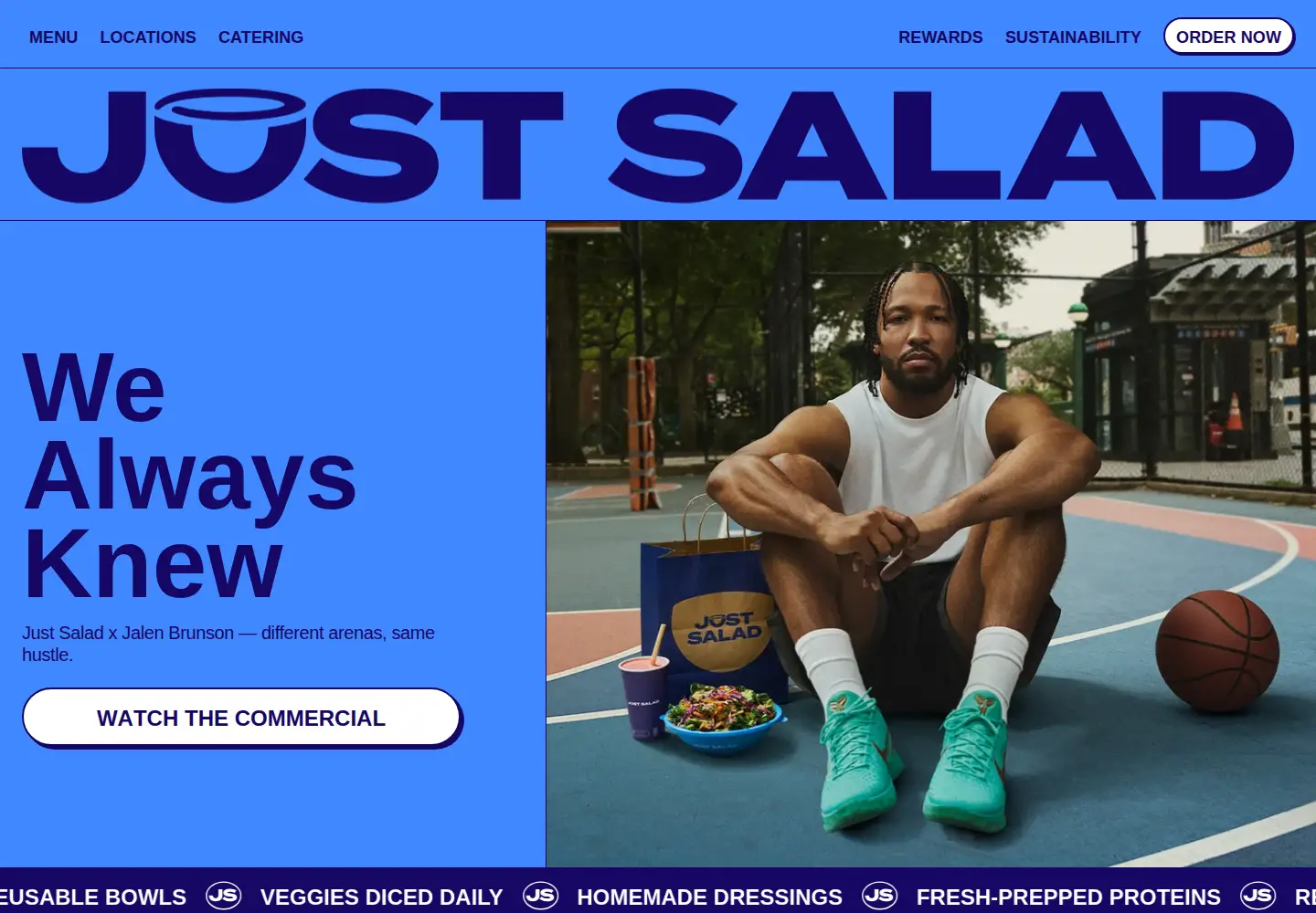 Captured homepage of justsalad.com in the current scan