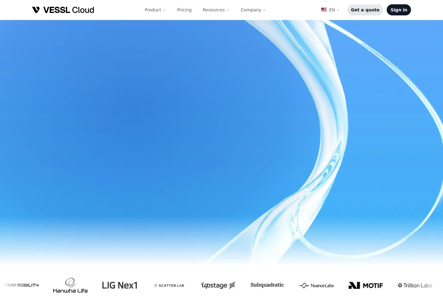 Screenshot of vessl.ai