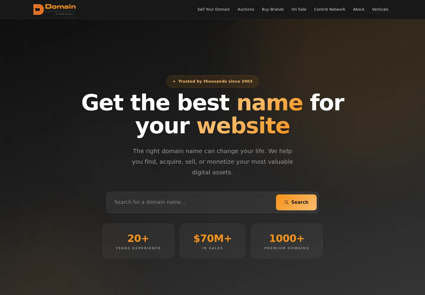 Screenshot of domaindirectory.com