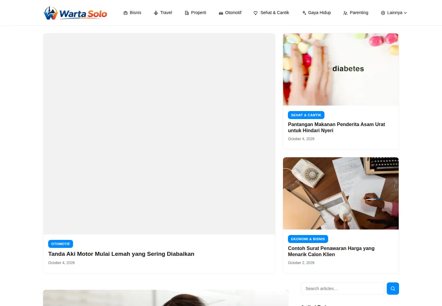 Screenshot of wartasolo.com