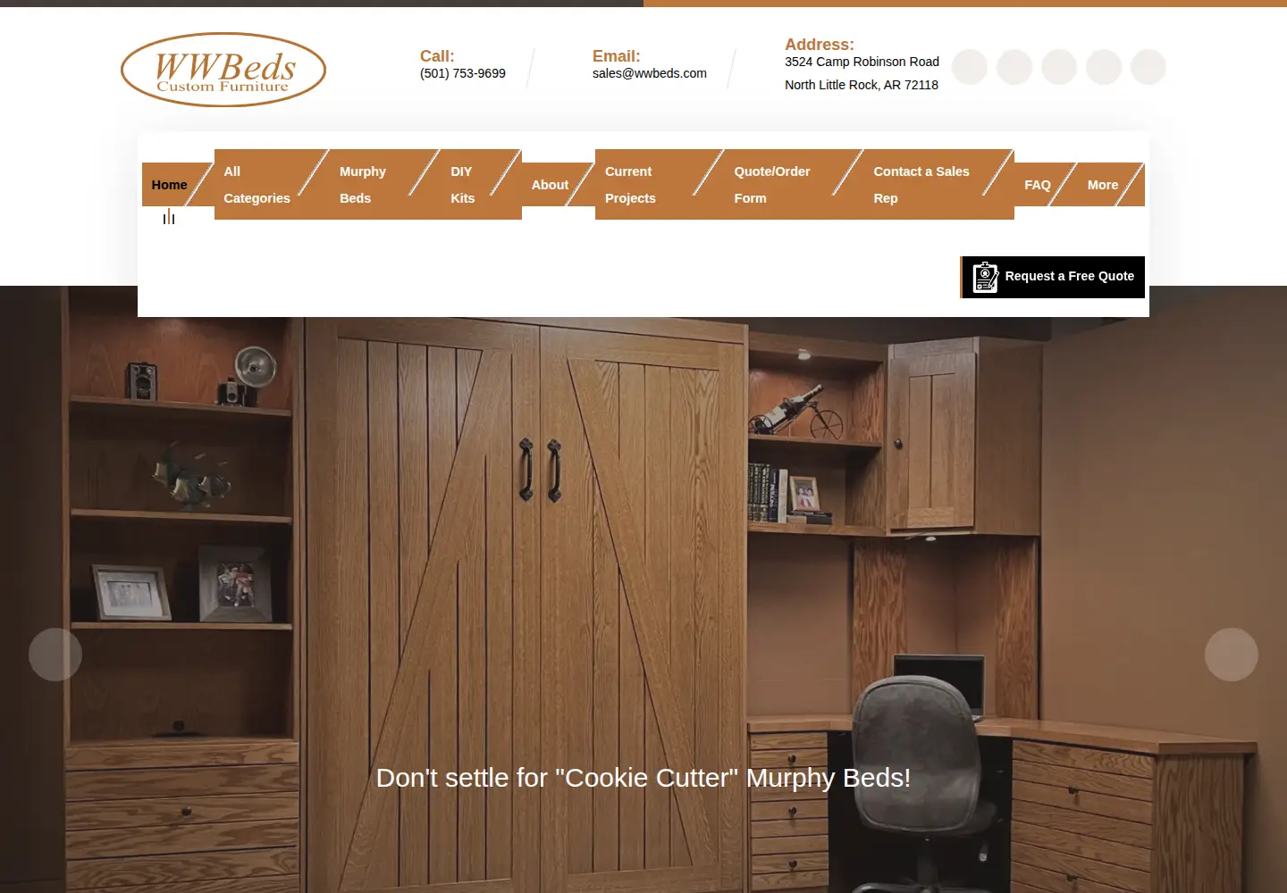 Screenshot of wwbeds.com