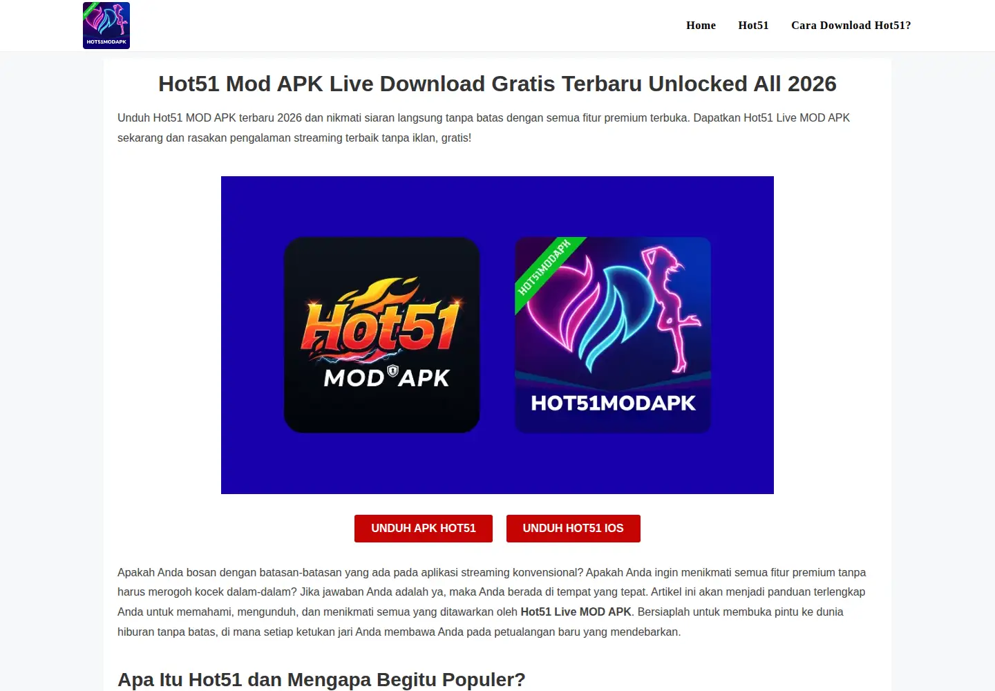 Screenshot of hot51apk.app