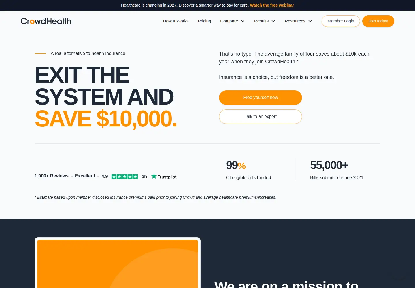 Screenshot of joincrowdhealth.com