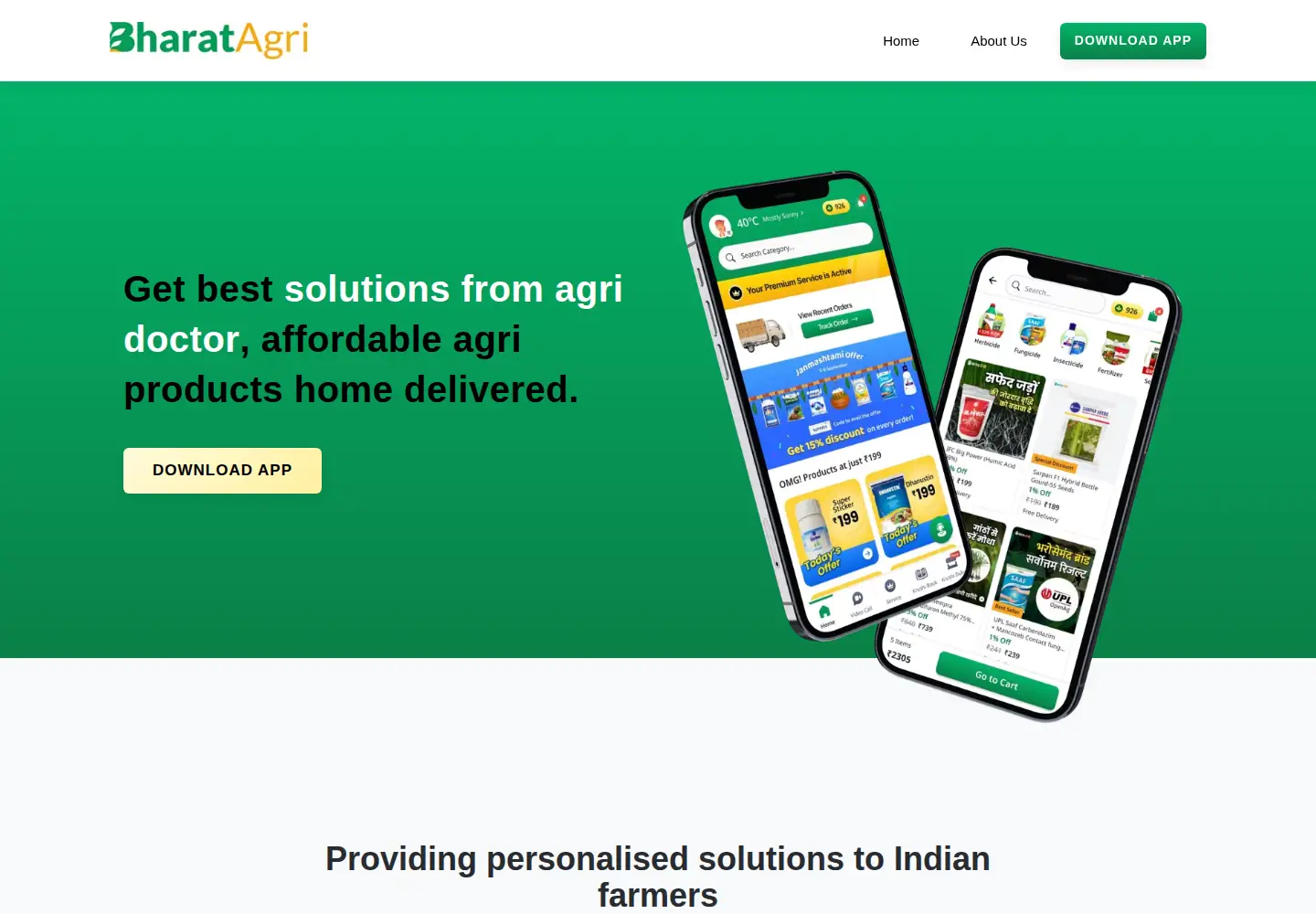 Captured homepage of bharatagri.com in the current scan