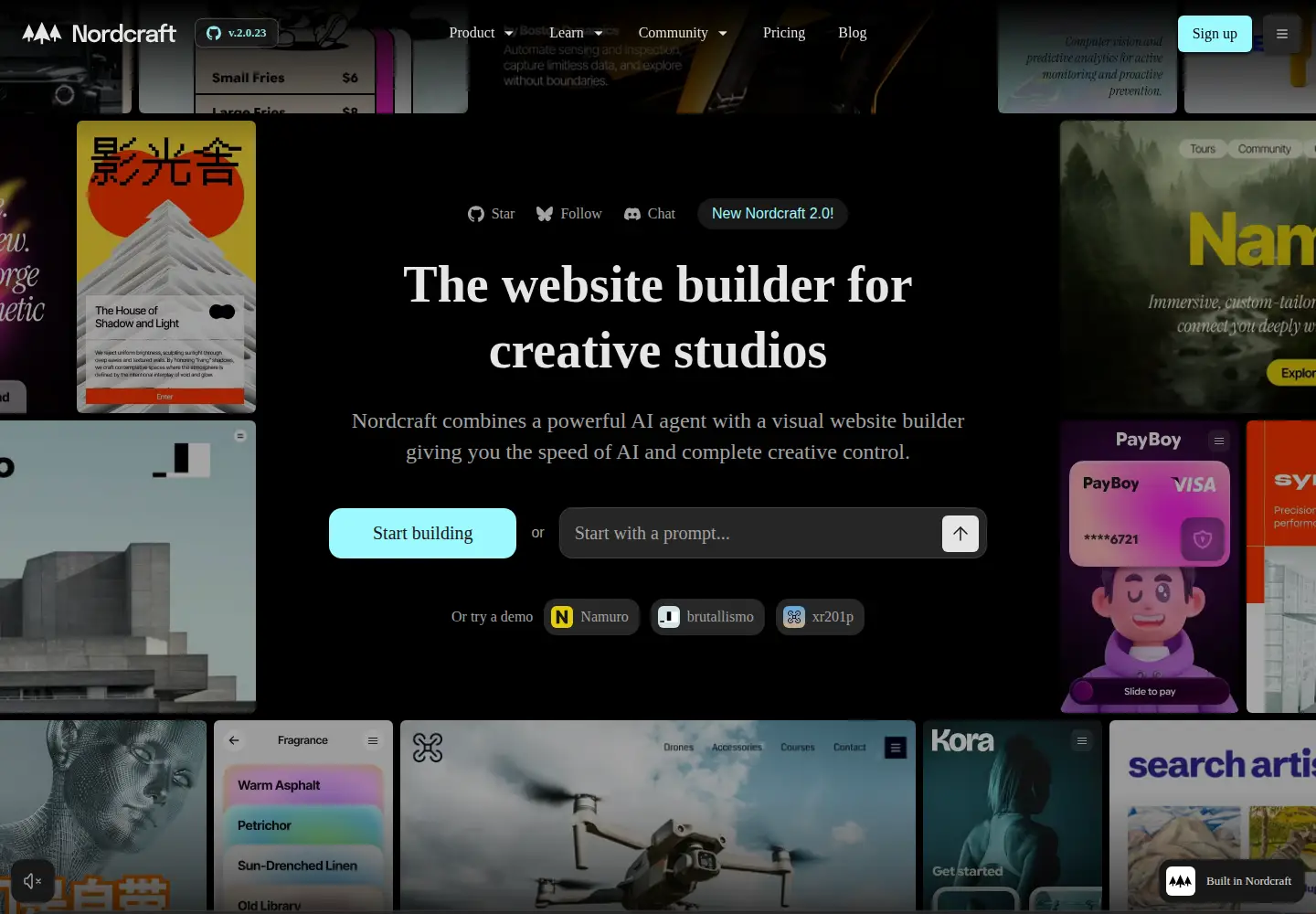 Screenshot of nordcraft.com