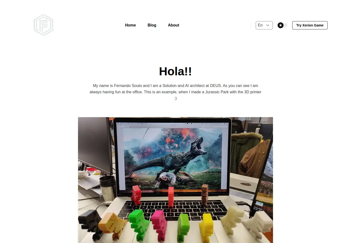 Captured homepage of fernandosouto.dev in the current scan