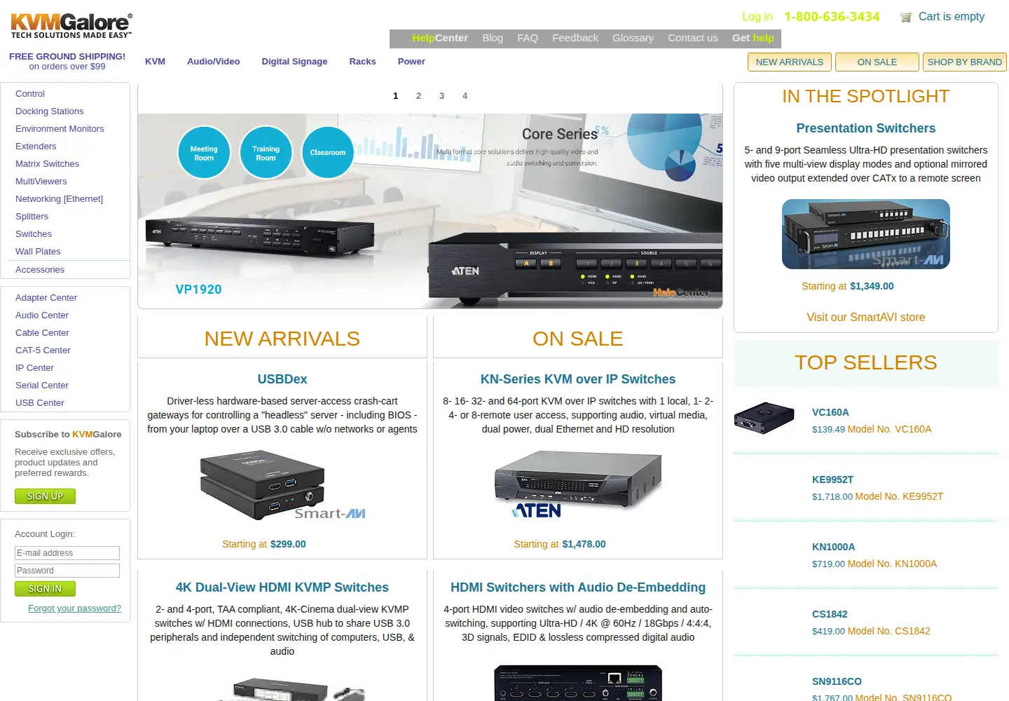 Screenshot of kvmgalore.com