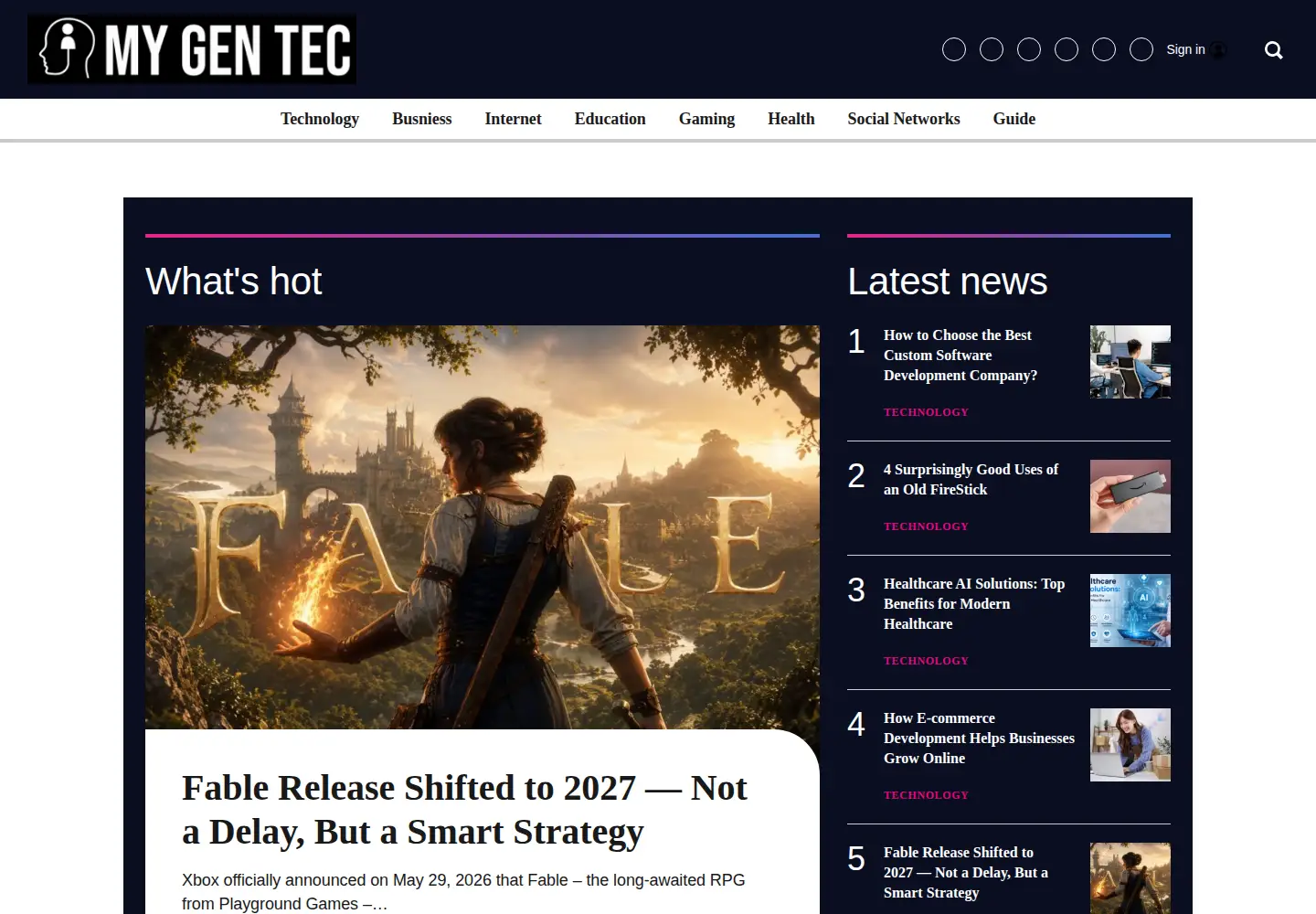 Captured homepage of mygentec.com in the current scan