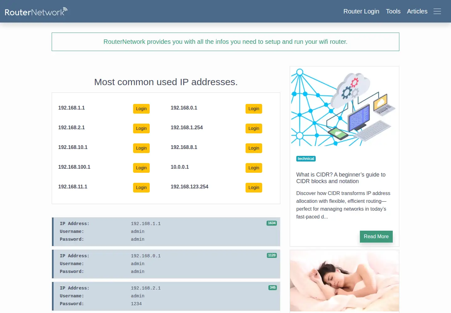 Screenshot of router-network.com