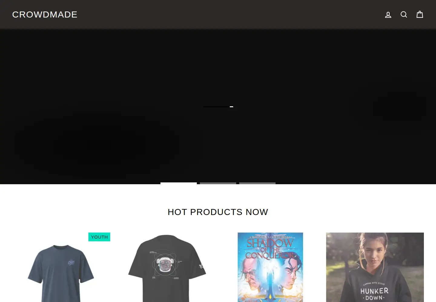 Captured homepage of crowdmade.com in the current scan